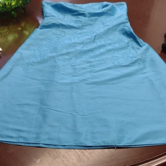 Ann Taylor Blue Strapless Sheath Mini Dress - Picture 13 of 14